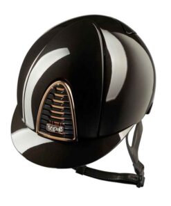 Casco KEP ITALIA Mod. Cromo 2.0 Shine Nero griglia rose gold e tasto brillantini