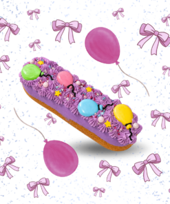 Eclair whit icing "Ed.Stable Party" CANDY HORSE