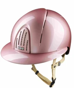 Casco KEP ITALIA Mod. SMART NOVA Polish Pink visiera polo-cinturino crema